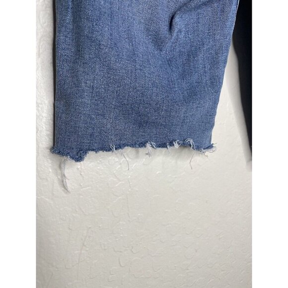 True Religion Brand Starr Distressed Raw Midrise Straight 28 Cut Off Shorts - Picture 6 of 10